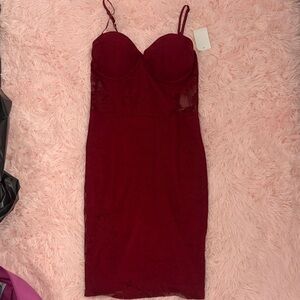 Charlotte Russe Strapless Wine Dress
